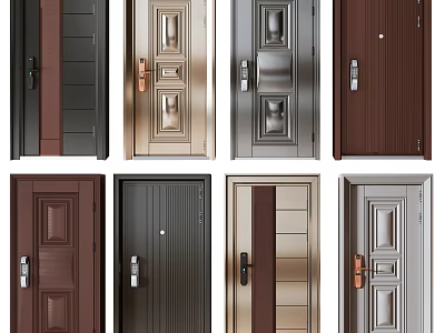 Security Doors With Various Modern Designs And Different Color Options For Home Safety 3d model