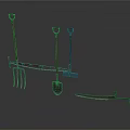 Heavy Duty Garden Industrial Equipment Including Fork Shovel Rake and Metal Tools