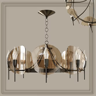 Modern Chandelier Glass Chandelier Bedside Chandelier Bar Table Chandelier Linear Chandelier 3d model