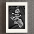 Silver Spoons Placed On Textured Cloth In Monochrome Setting 3d model