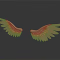 Copper Colored Wing Shaped Wall Decor For Home Interior Decoration