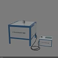 Industrial Lab Testing Equipment With Cylindrical Top And Cable Connected Control Unit 3d model