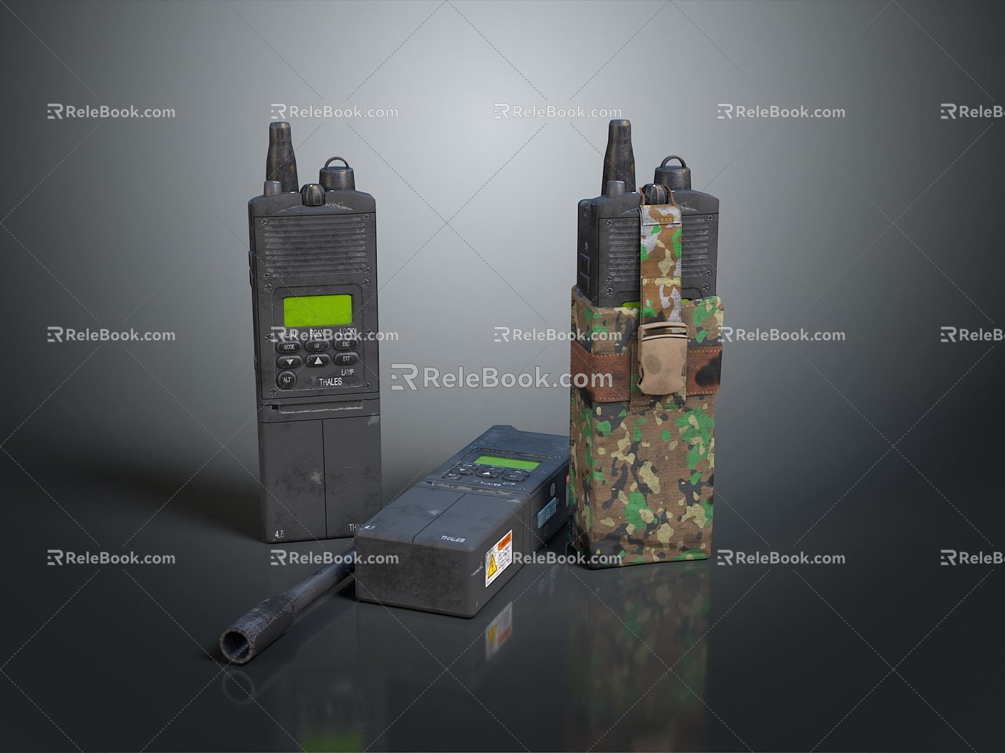 modern walkie-talkie military walkie-talkie military radio military wireless telephone 3d model