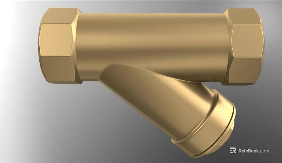 Durable Brass Plumbing Fitting For Household Appliance With Hexagonal Ends 3d model 