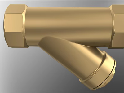 Durable Brass Plumbing Fitting For Household Appliance With Hexagonal Ends 3d model