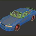 Silver Two Door Sports Car With Rear Spoiler And Sleek Modern Exterior