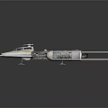 Futuristic Spaceship Design With Yellow And White Exterior And Mechanical Details
