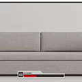 Modern Light Gray Fabric Sectional Sofa With Wooden Frame And Comfortable Design 3d model