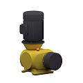 Industrial Motor Pump With Yellow Body And Black Motor Vertical Structure For Industrial Use