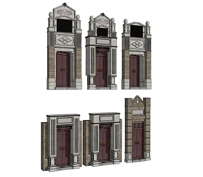 Chinese Gate Entrance Gate 3d model
