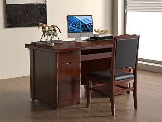 Modern Office Desk and Chair Staff Station Computer Desk and Chair 3d model