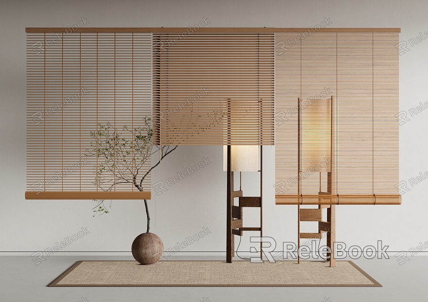 new bamboo curtain rolling curtain model