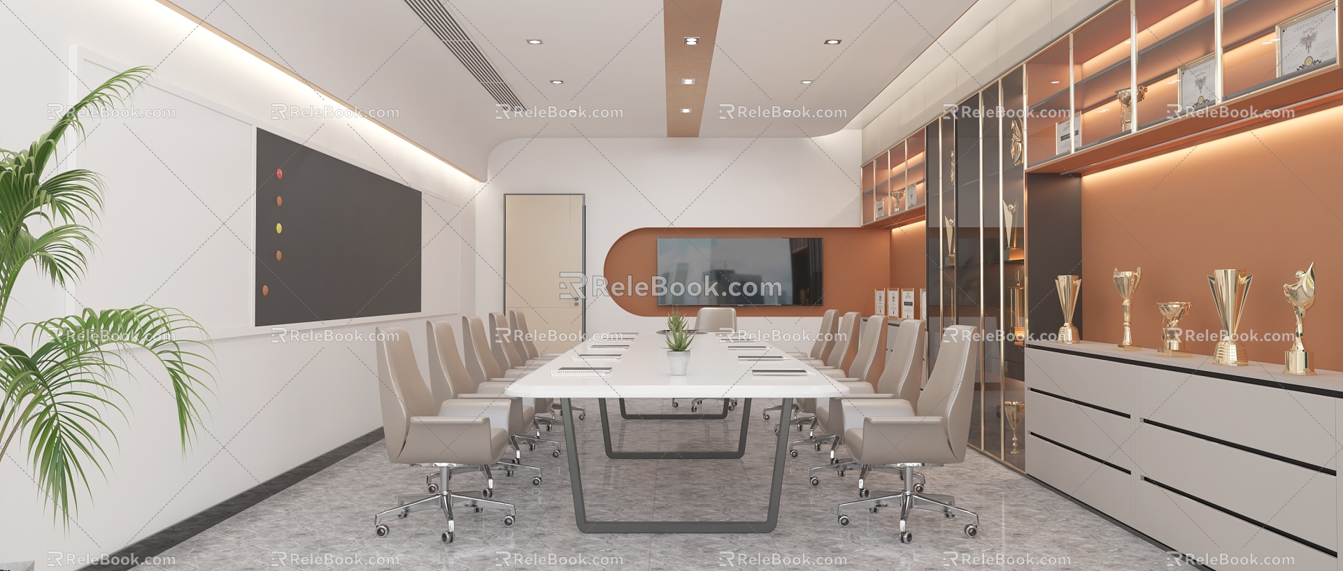 Light Luxury Simple Seminar Room Meeting Room model