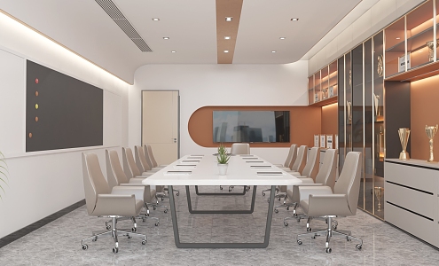 Light Luxury Simple Seminar Room Meeting Room 3d model