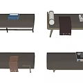 New Chinese Style Sofa Stool Bed End Stool 3d model