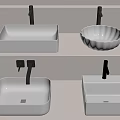 Modern table basin wash basin wash basin counter basin 3d model
