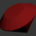 Red Faceted Gemstone Decorative Item With Shiny Surface For Home Decoration