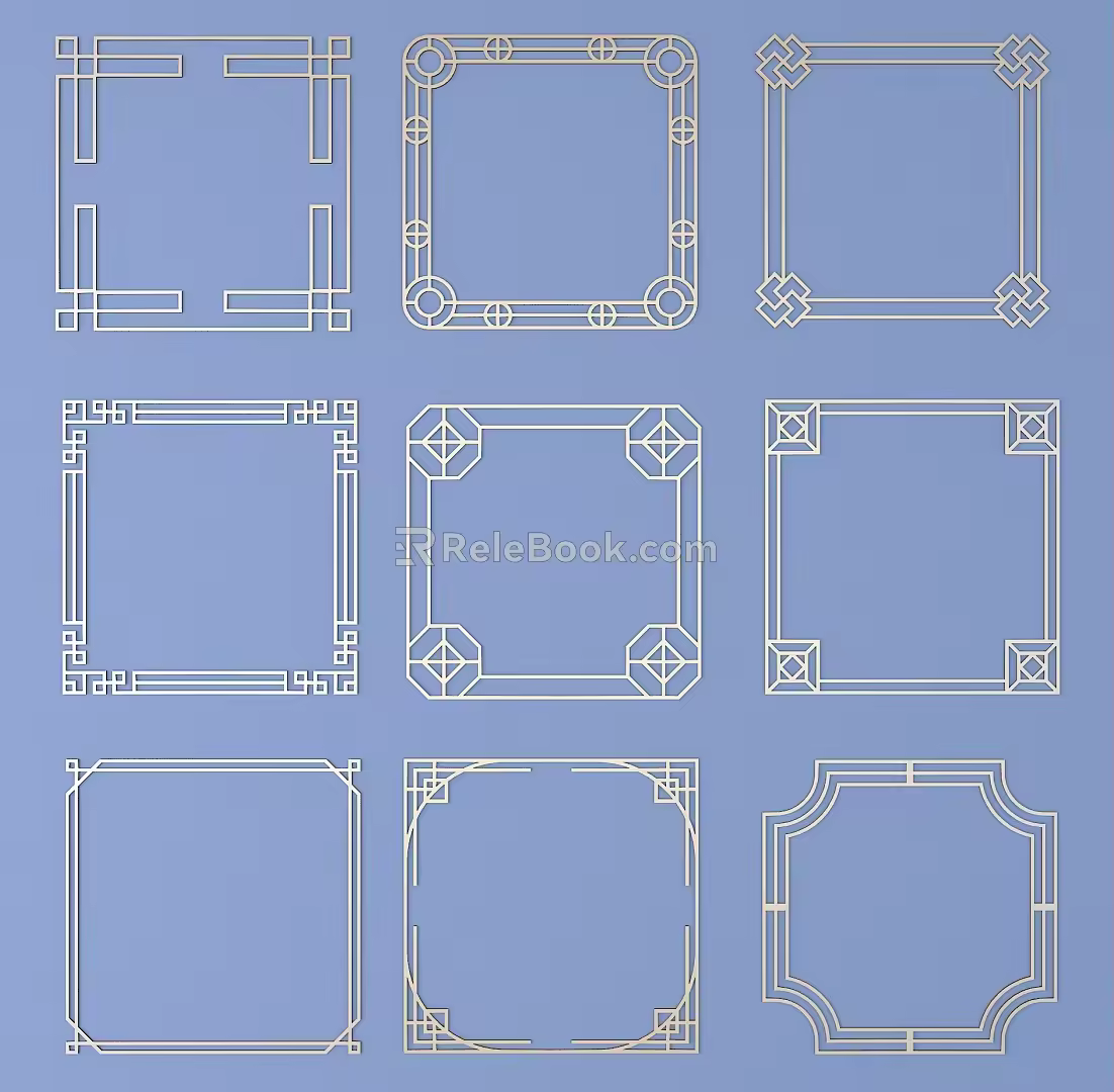 modern ancient pattern 3d model