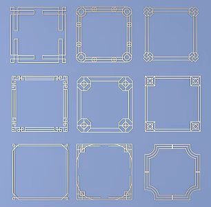 modern ancient pattern 3d model