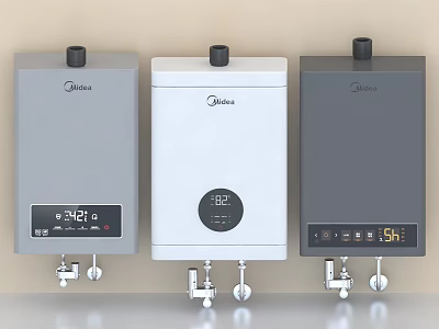 Midea Kitchen Water Heaters With Three Color Options And Digital Temperature 3d model