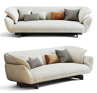 modern double sofa 3d model