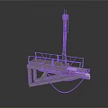 Sturdy Industrial Equipment Platform With Tower Railing And Metal Support Structure