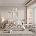 Silent Children's Room Cream Bedroom 3d model