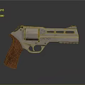 Bruno Rossi Revolver with Wooden Grip and Silver Metal Body Design