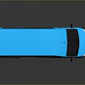 Modern bus minibus minivan driverless bus 3d model