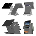 Modern cash register display interactive screen 3d model
