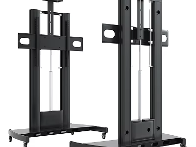 Iron Art Black Heavy Duty Stands With Wheels Vertical Structure And Stable Support 3d model