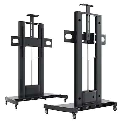 Iron Art Black Heavy Duty Stands With Wheels Vertical Structure And Stable Support 3d model