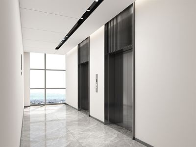 modern elevator hall model