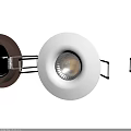 Recessed LED Downlight Spotlight with White Trim and Bright Modern Illumination Design
