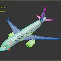 Silver ARJ21-700 Commercial Passenger Aircraft With Blue Tail Wings And Modern Engines