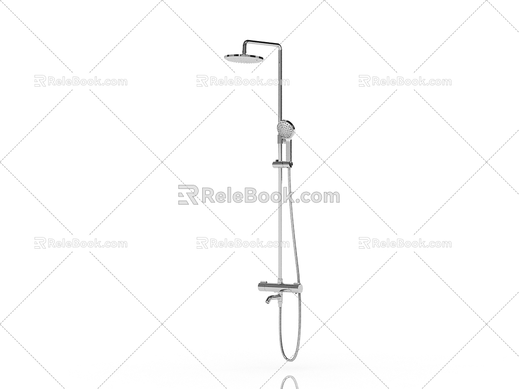 Modern large shower 3d model