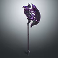 Ornate Purple Black Mythical Axe With Intricate Design And Detailed Handle