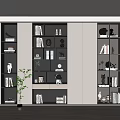 Modern bookcase 3d model