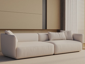 Modern three-seat sofa 3d model