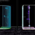 Modern shower room shower shower partition 3d model