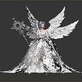 Modern game character angel four-winged angel Athena 3d model