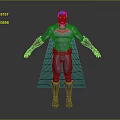 Batman 3D Game Movie Character Wearing Gray Armor Costume With Cape and Symbol