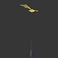 Game Movie Character Featuring Black Wings Green Accents Armor And Sword Design