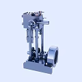 Advanced Industrial Mechanical Device With Metal Frame And Rotary Wheel Parts