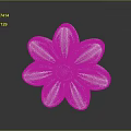 White Flower Shaped Wall Decor With Gold Center And Petal Design