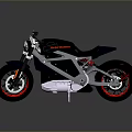 Modern Motorcycle With Silver Body Red Rims And Black Seat On Reflective Surface
