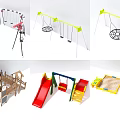 Outdoor Playground Equipment With Swings Slides Sandpit And Climbing Frames For Kids