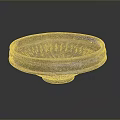 Handcrafted Traditional Ceramic Plate With Intricate Carved Sculptural Patterns And Details