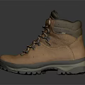 Brown High Top Hiking Boots With Lace Up Design And Rugged Outdoor Sole