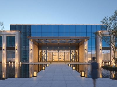Modern Sales Office Building Sales Office 3d model